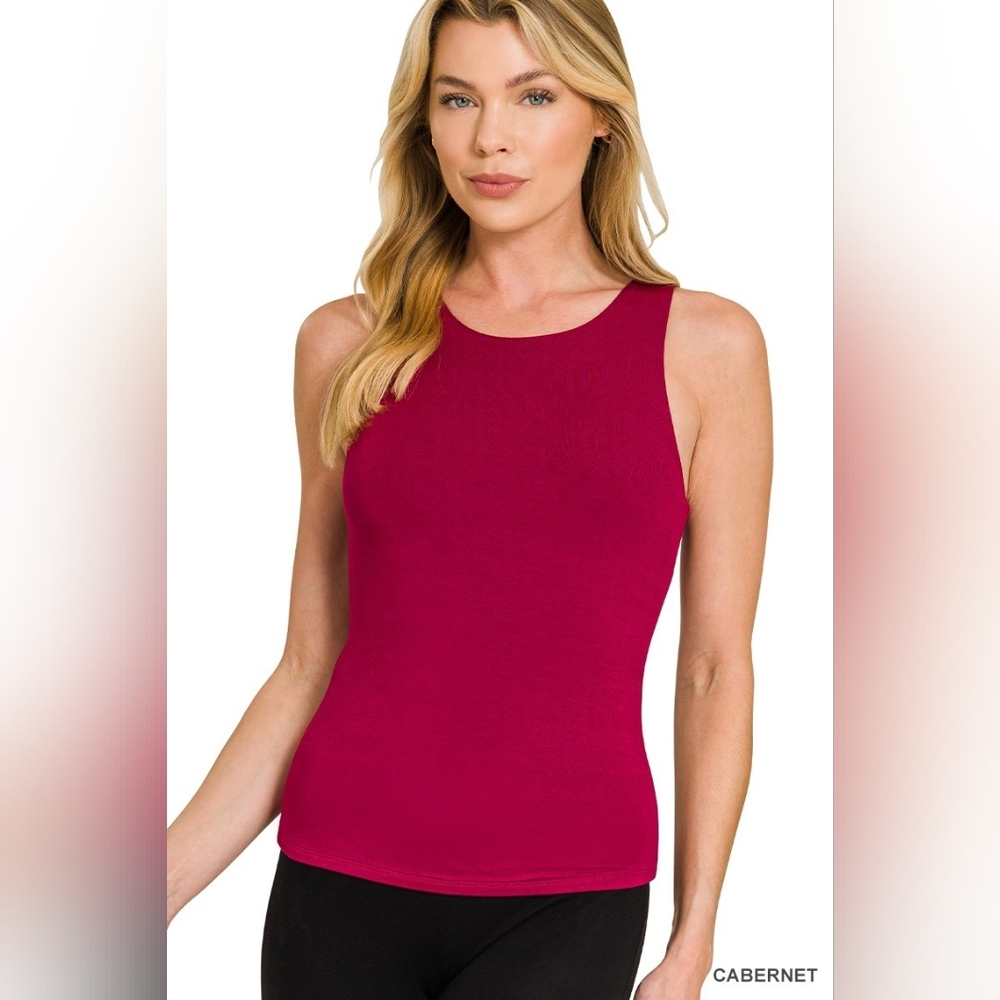 Premium Rayon Double Layered Round Neck Tank Top